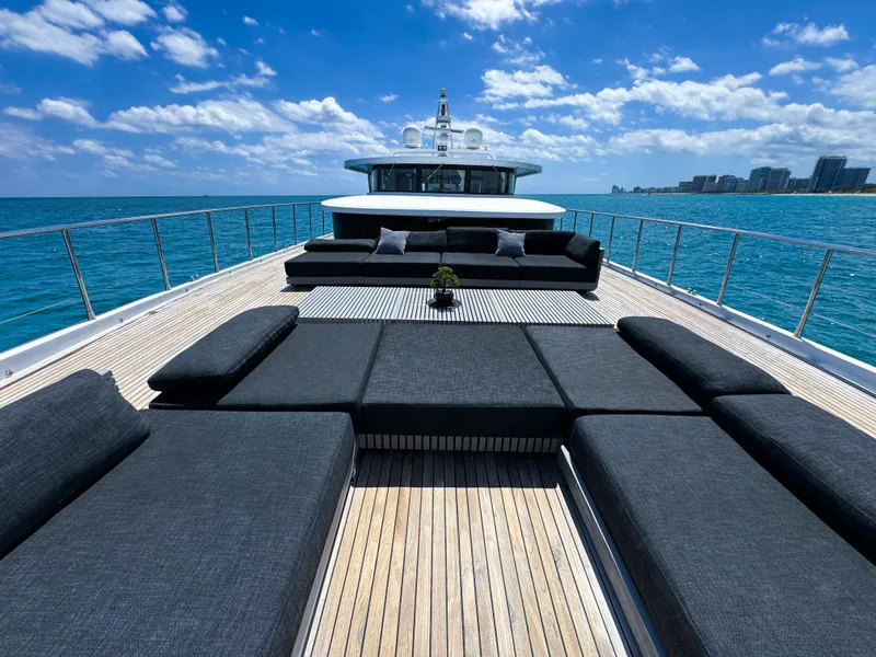 Slide: The Image of Luxurious 2010 Custom WHS Marine yacht with spacious deck and ocean view. - 27