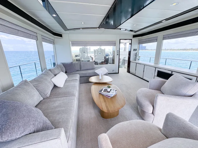 Slide: The Image of Luxurious 2010 WHS Marine yacht interior with modern furnishings and ocean view. - 41