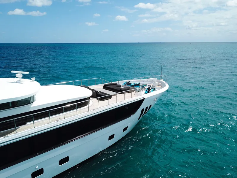 Slide: The Image of Luxurious 2010 Custom WHS Marine yacht cruising on clear blue ocean waters. - 50