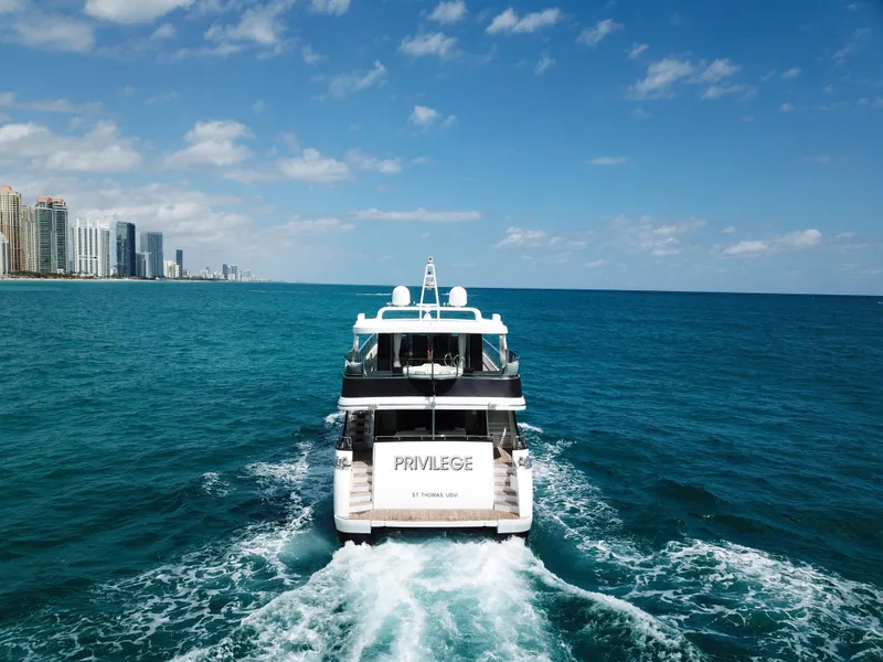 Slide: The Image of Luxury yacht cruising near city skyline, Custom WHS Marine 2010 model. - 51