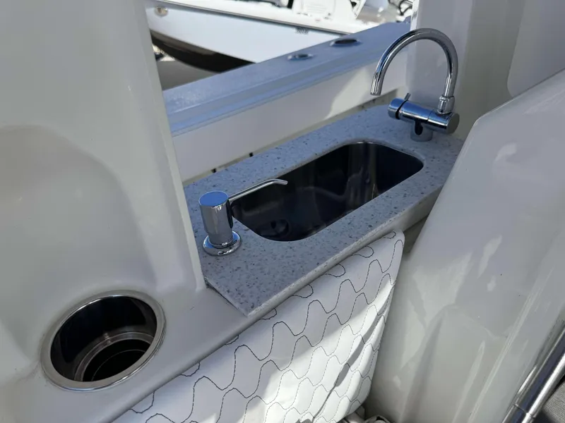Slide: The Image of 2024 Solace 37 CS boat sink and faucet detail - 6