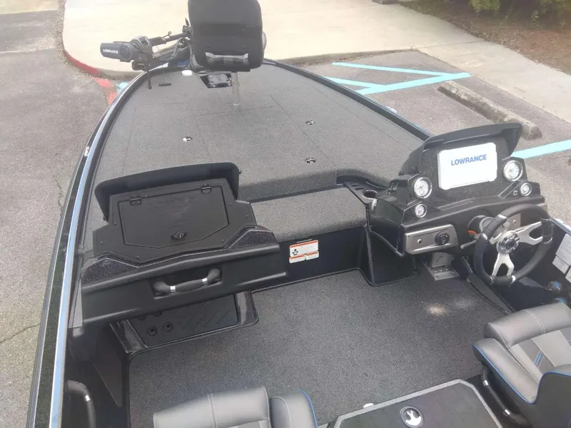 Slide: The Image of 2024 Nitro Z20 Pro fishing boat interior with Lowrance electronics. - 12