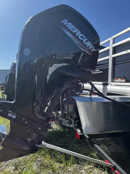 Slide: The Image of 2024 Sun Tracker SportFish 20 DLX with Mercury outboard motor. - 2
