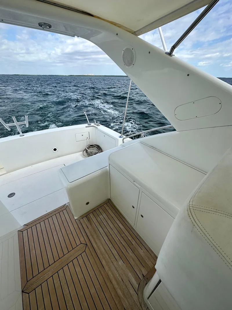 Slide: The Image of 2001 Uniesse 42 Open yacht with teak deck and ocean view. - 44