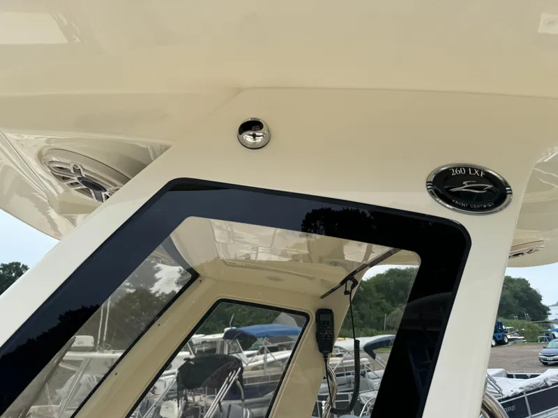 Slide: The Image of 2025 Scout 260 LXF boat interior with sleek design and advanced features. - 42