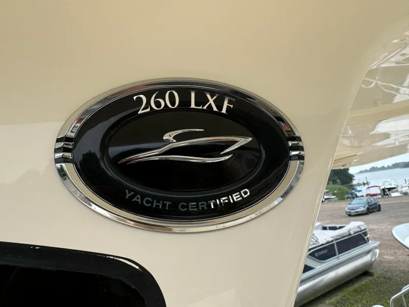 Slide: The Image of 2025 Scout 260 LXF yacht certified emblem. - 43