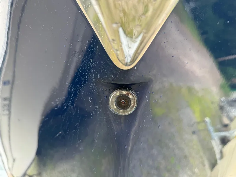 Slide: The Image of Close-up of the bow of a 2025 Scout 260 LXF boat. - 49