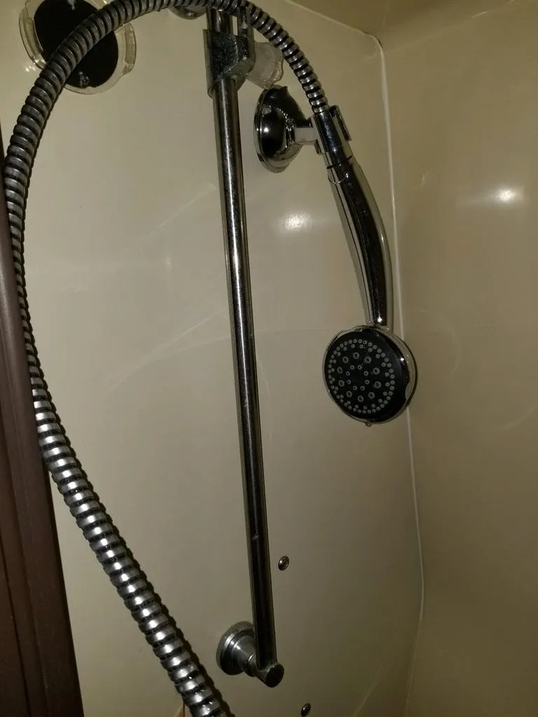 Slide: The Image of Shower in 1986 Sea Ray 390 Express boat with adjustable showerhead. - 20