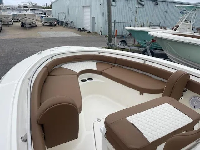 Slide: The Image of 2024 Pioneer 222 Islander boat with Yamaha 250 engine, rear view. - 3