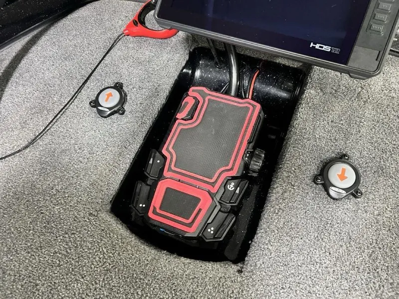 Slide: The Image of 2022 Phoenix 919 Pro XP boat dashboard with electronic controls and display. - 8