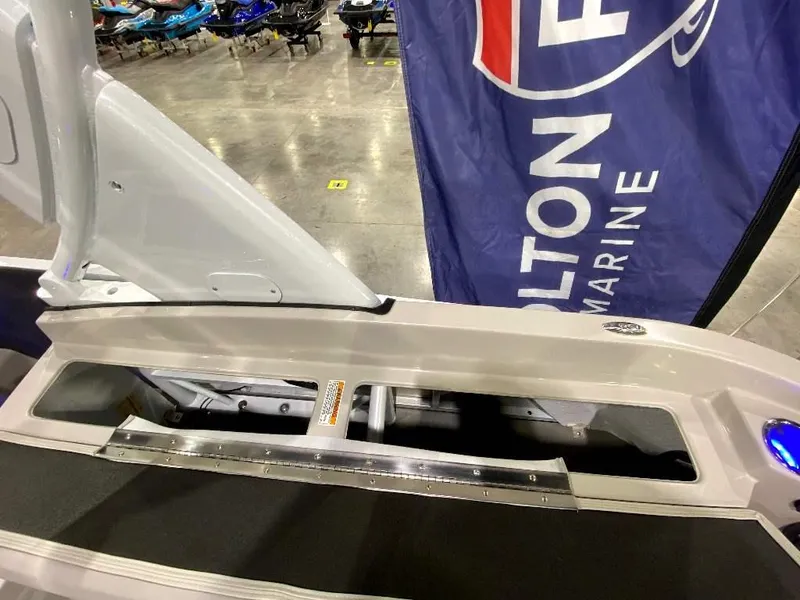 Slide: The Image of 2024 SunChaser Calais 23 SB DC boat interior at a marine exhibition. - 16