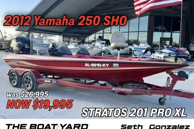 The Image of Red 2004 Stratos 201 Pro XL boat with 2012 Yamaha 250 SHO engine, priced at $19,995. - 0