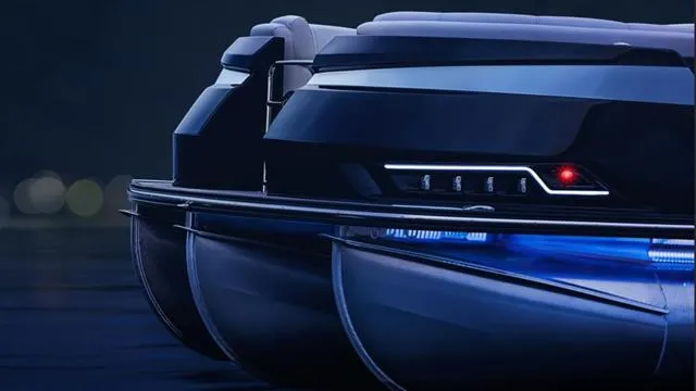 Slide: The Image of 2024 Harris 250 Grand Mariner V10 400 boat with Mercury engine on water. - 37