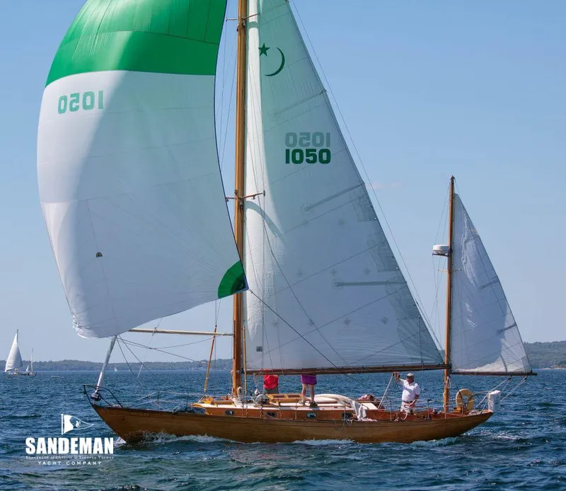 Slide: The Image of 1963 Concordia 41 Yawl sailing on open sea. - 2