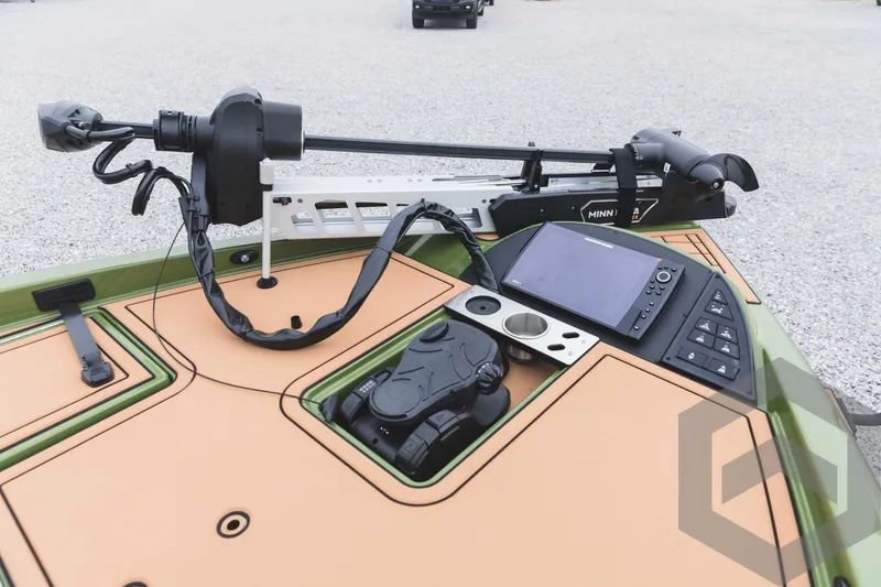 Slide: The Image of 2024 Caymas XS 20 Pro boat with advanced navigation and fishing equipment. - 20