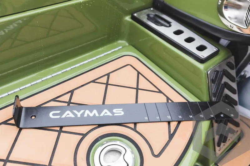 Slide: The Image of 2024 Caymas XS 20 Pro boat deck with measuring tool. - 26