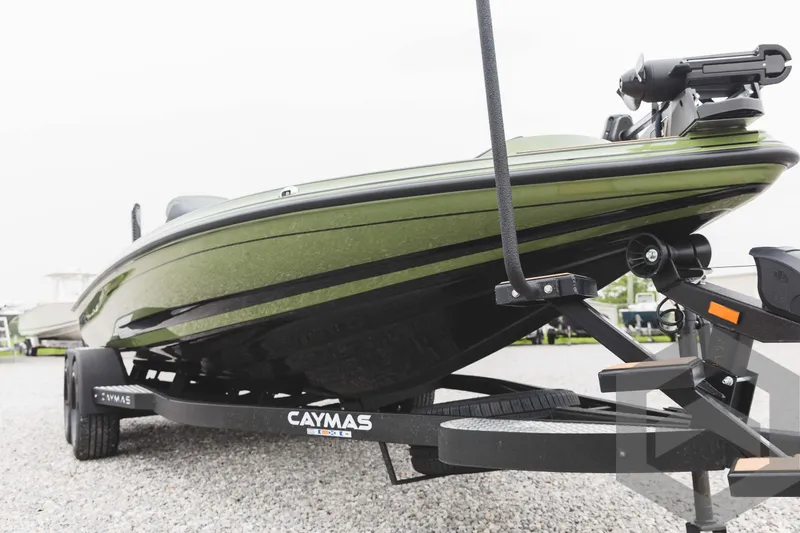 Slide: The Image of 2024 Caymas XS 20 Pro boat on trailer, side view. - 47