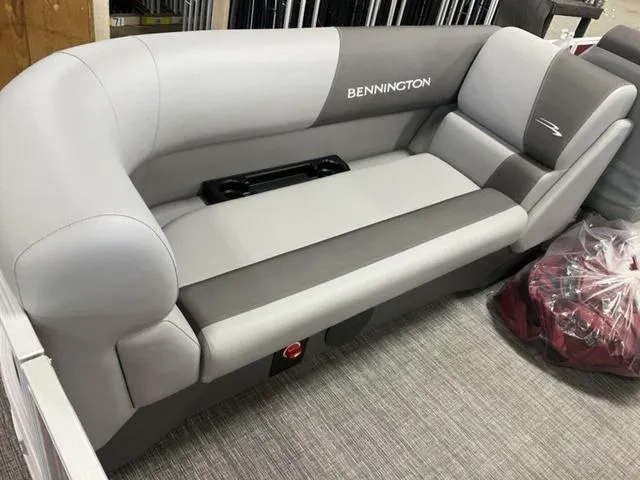 Slide: The Image of Storage compartment of 2024 Bennington 22 SVSR-SPS boat with packaged accessories. - 10