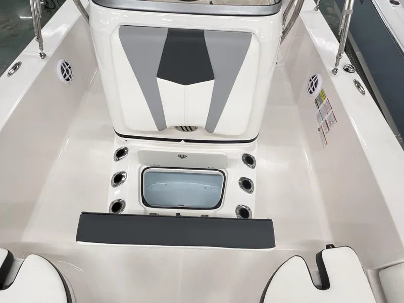 Slide: The Image of 2024 Robalo ROBALO 206 boat interior with seating and storage compartments. - 8