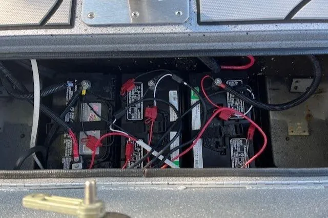 Slide: The Image of Battery compartment of a 2022 Express XPRESS X19PRO boat. - 18