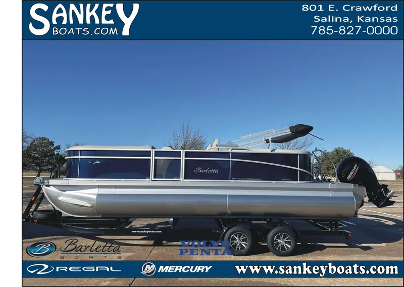 Slide: The Image of 2024 Barletta ARIA 22QC pontoon boat at Sankey Boats, Salina, Kansas. - 1