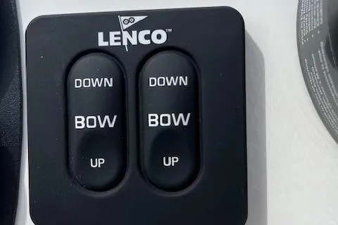 Slide: The Image of Lenco trim tab control panel on a 2024 Mako 18 LTS boat. - 5