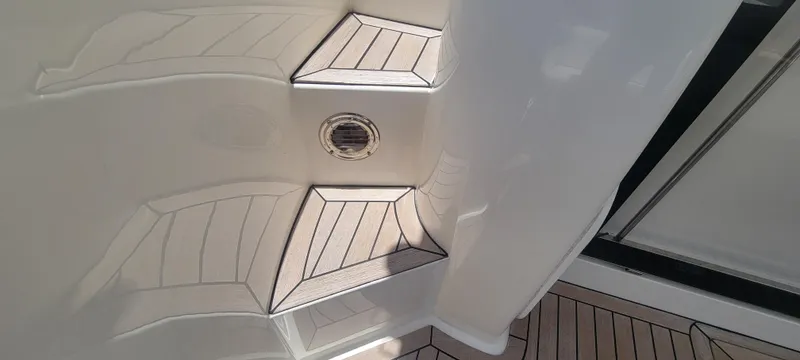 Slide: The Image of Ferretti Yachts 470, 2009 model, featuring sleek deck design and modern detailing. - 29