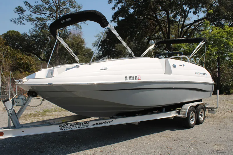 The Image of 2022 Sea Pro Citation 2400 boat on a trailer in a parking lot. - 1