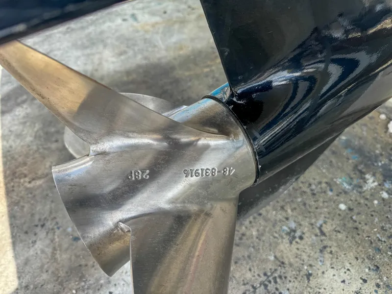 Slide: The Image of Close-up of a 1998 Eliminator 280 Eagle XP boat propeller. - 45