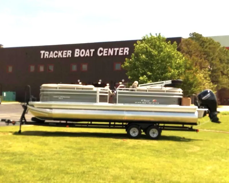 Slide: The Image of 2024 Sun Tracker Party Barge 24 DLX at Tracker Boat Center. - 3