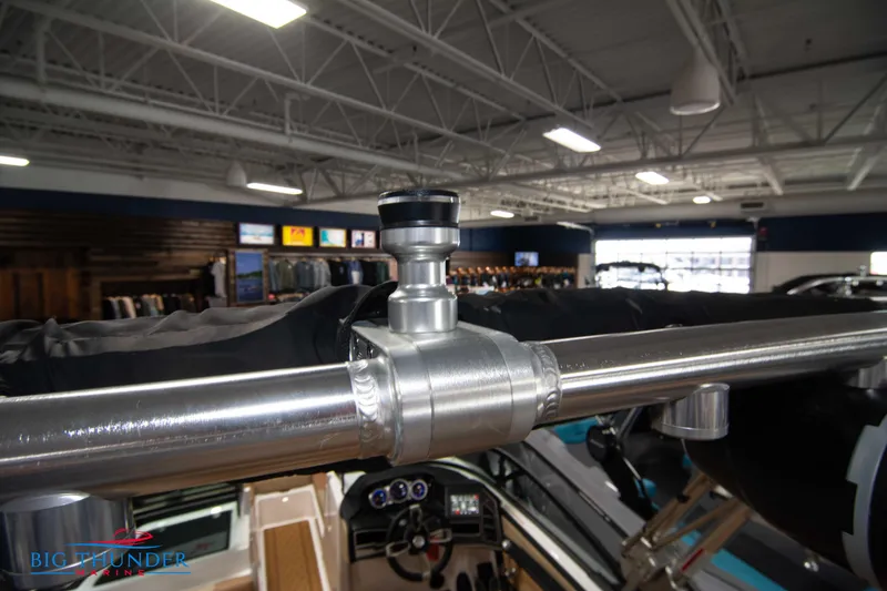 Slide: The Image of 2024 MasterCraft XT24 boat interior with advanced navigation system. - 45