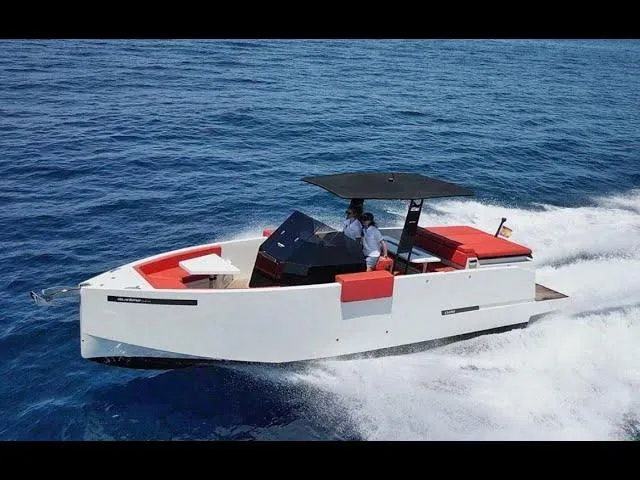 Slide: The Image of 2025 De Antonio Yachts D36 OPEN cruising on blue ocean waters. - 4