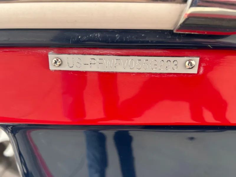 Slide: The Image of 2023 Four Winns H4 boat identification plate with serial number. - 43