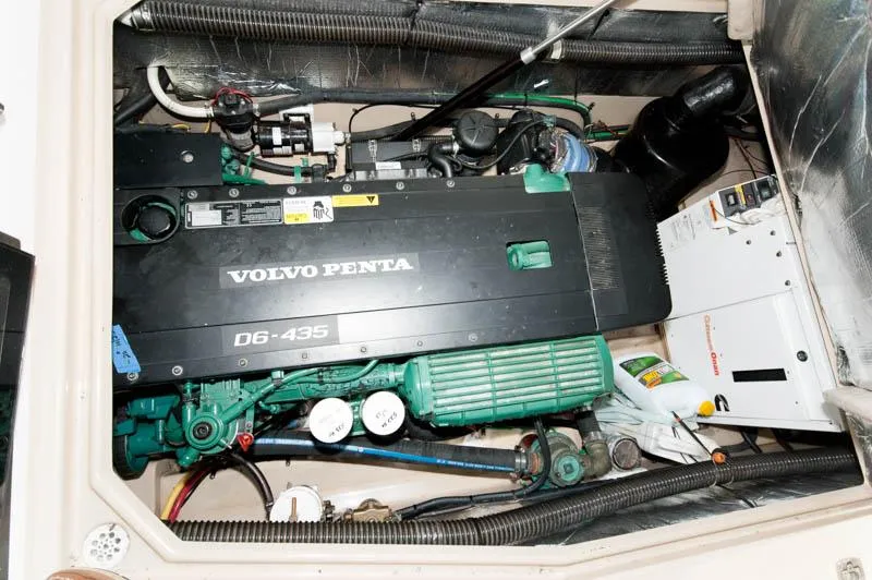Slide: The Image of Engine compartment of a 2016 Cutwater 30 Sedan with Volvo Penta D6-435 engine. - 26
