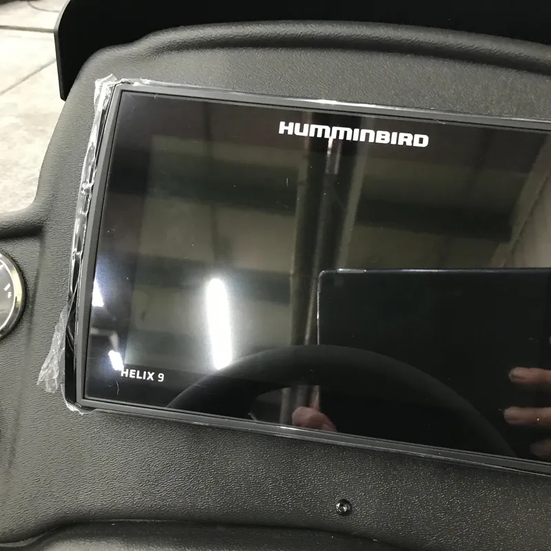 Slide: The Image of Humminbird Helix 9 display on 2024 Ranger RT198P boat dashboard. - 14