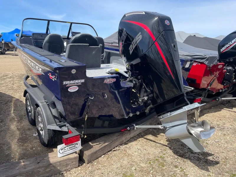 Slide: The Image of 2024 Tracker Targa V-19 Combo boat with powerful outboard motor. - 3