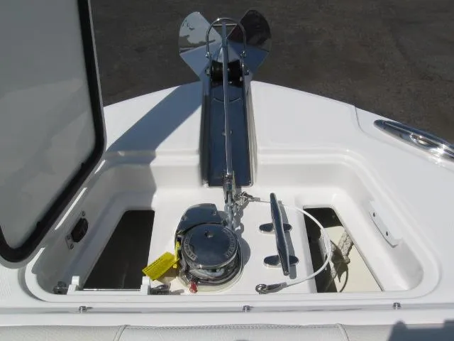 Slide: The Image of 2024 Edgewater 262 CX anchor locker with windlass system. - 13