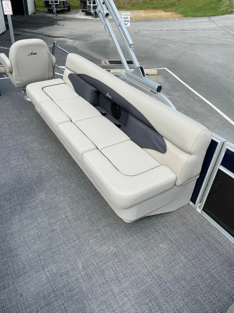 Slide: The Image of 2024 Barletta Aria 22CC pontoon boat with comfortable seating. - 8