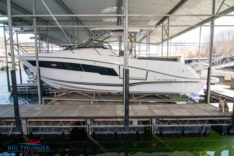 Slide: The Image of 2024 Jeanneau Leader 10.5 WA boat docked at Big Thunder Marine. - 0