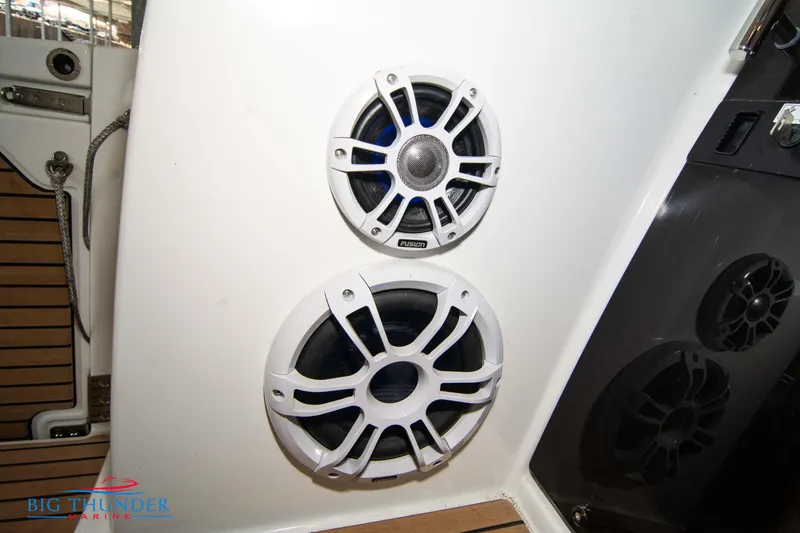 Slide: The Image of 2024 Jeanneau Leader 10.5 WA boat interior speakers. - 46