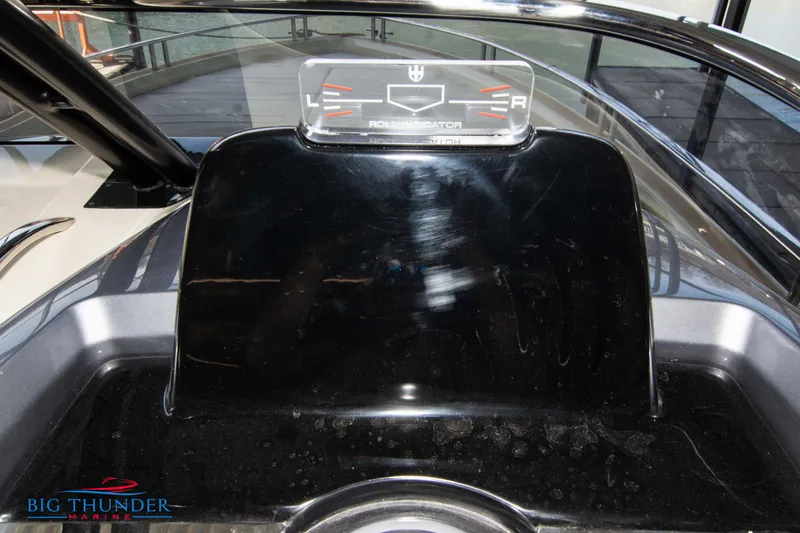 Slide: The Image of 2024 Invictus GT370S dashboard with power indicator, Big Thunder Marine. - 28