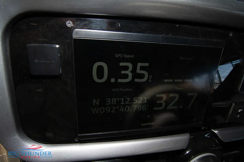 Slide: The Image of 2024 Invictus GT370S dashboard with GPS display showing coordinates and speed. - 29