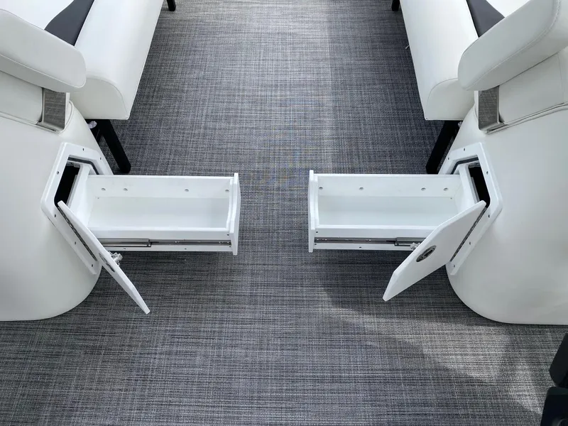 Slide: The Image of 2024 JC Neptoon Sport 23TT DSL boat interior storage compartments. - 24
