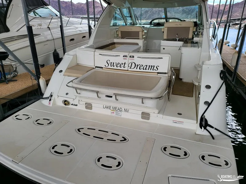Slide: The Image of 2012 Sea Ray 450 Sundancer Sweet Dreams docked at Lake Mead, NV. - 22