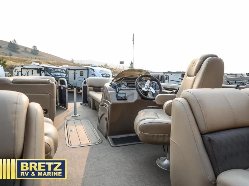 Slide: The Image of Interior of 2022 Tracker 22 XP3 Party Barge pontoon boat at Bretz RV & Marine. - 15
