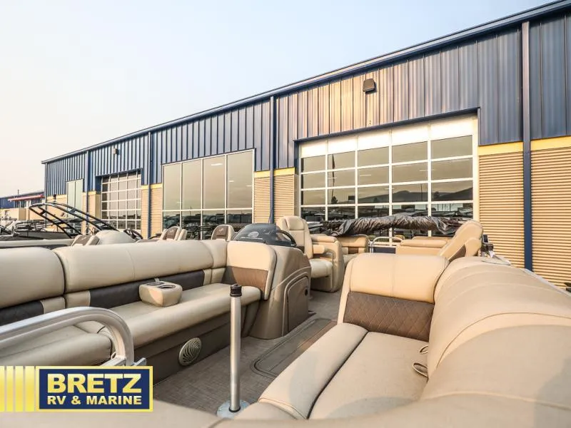 Slide: The Image of 2022 Tracker 22 XP3 Party Barge at Bretz RV & Marine dealership. - 4