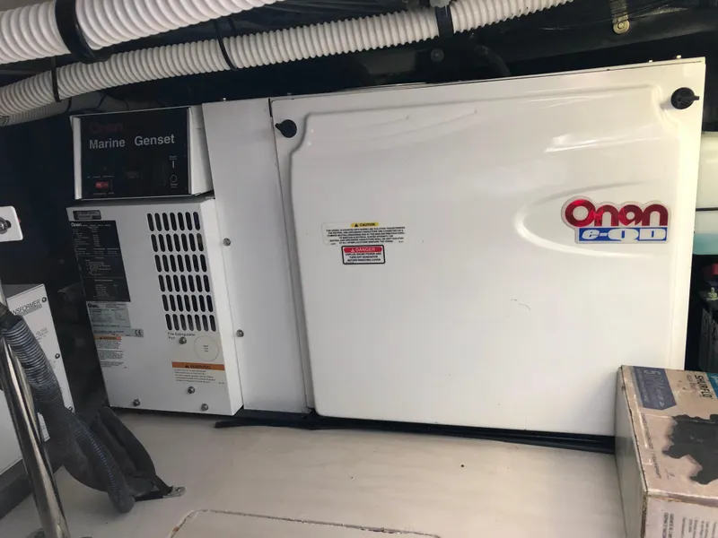 Slide: The Image of Onan Marine Genset in 2006 Sea Ray 52 Sedan Bridge engine room. - 46