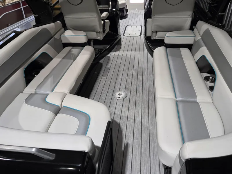 Slide: The Image of 2024 SunCatcher Amara interior with sleek, modern seating and stylish flooring. - 10