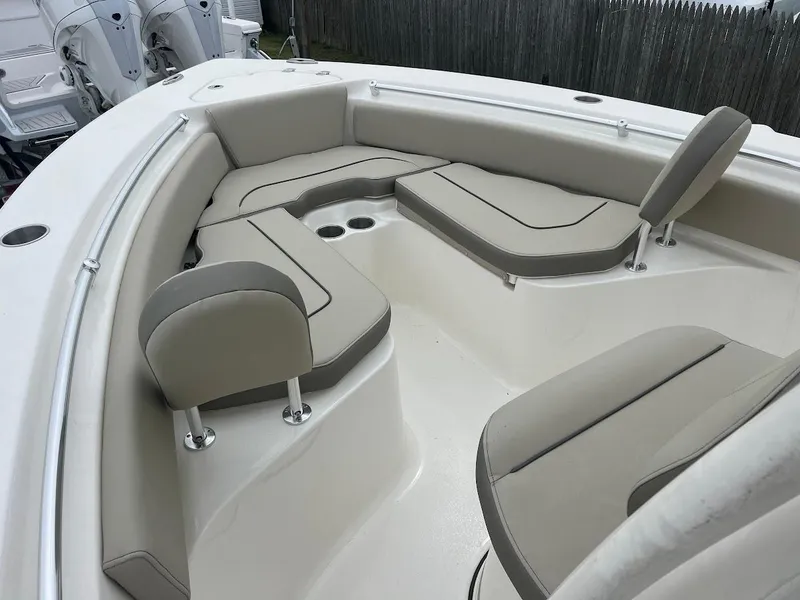 Slide: The Image of 2024 Key West 219 FS boat with spacious seating and modern design. - 21