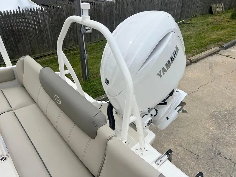Slide: The Image of 2024 Key West 219 FS boat with Yamaha outboard motor. - 8